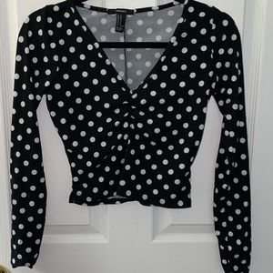 SOLD-Polka dot crop top